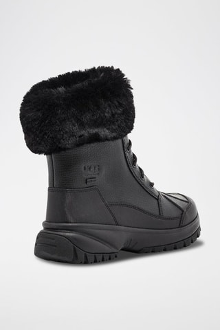 Bottines en cuir Yose Fluff Noir