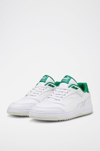Sneakers en cuir Doublecourt PRM-Blanc et vert