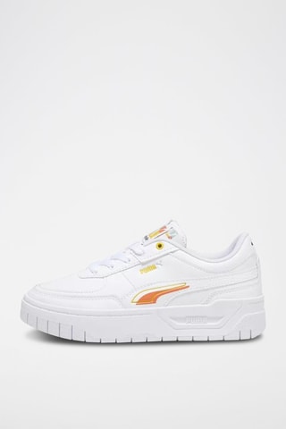 Sneakers en cuir Cali Dream Blanc et orange