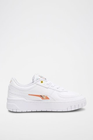 Sneakers en cuir Cali Dream Blanc et orange