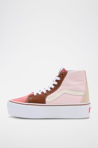 Baskets montantes plateformes SK8-HI Stackform - Saumon et marron