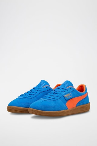 Baskets en nubuck Palermo - Bleu et orange