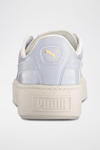 Baskets plateformes en cuir Plat - Blanc