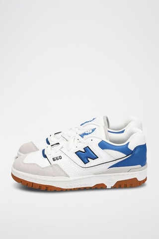 Baskets en cuir BB550 - Blanc et bleu roi