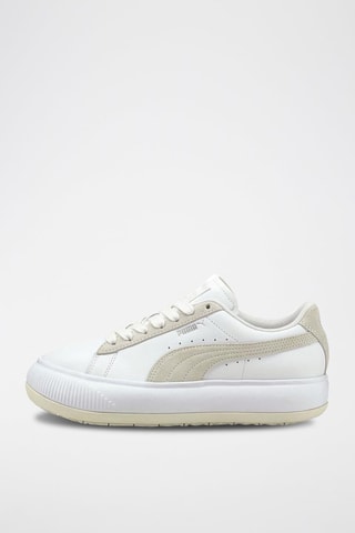Sneakers en cuir Suede Mayu Mix-Blanc et beige