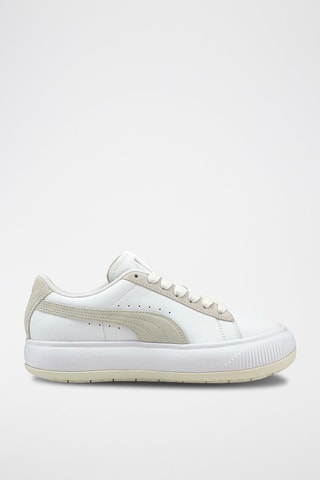 Sneakers en cuir Suede Mayu Mix-Blanc et beige