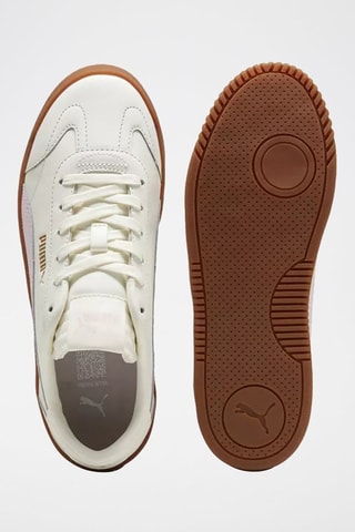 Baskets en cuir enduit Club 5V5 - Blanc et rose