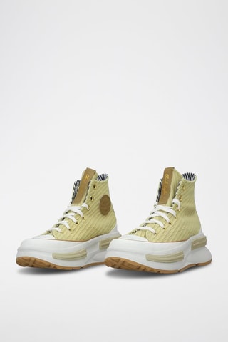 Sneakers plateformes montantes Run Star Legacy CX - Beige et blanc