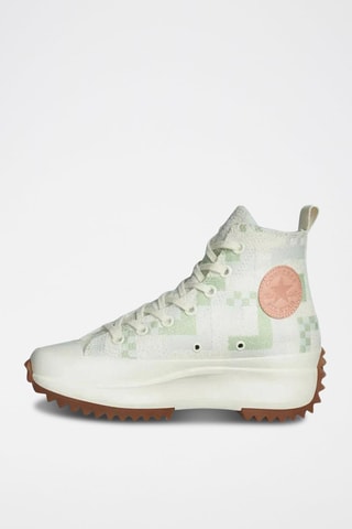 Sneakers montantes plateformes Run Star Hike HI - Ecru et vert clair