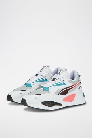 Sneakers RS-Z Tech en cuir-Blanc et rose
