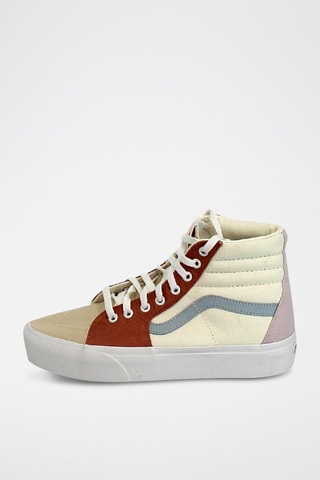 Sneakers montantes plateformes UA SK8-HI - Beige et bordeaux