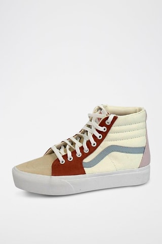 Sneakers montantes plateformes UA SK8-HI - Beige et bordeaux