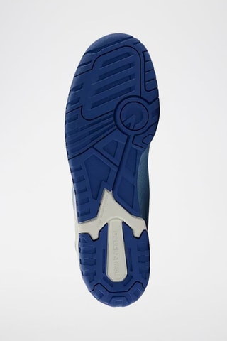 Baskets en cuir verni BB550 - Blanc et bleu clair