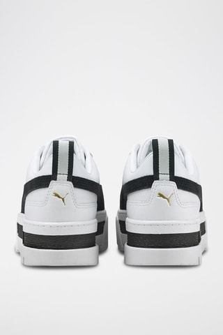 Sneakers plateformes en cuir Mayze - Blanc et noir