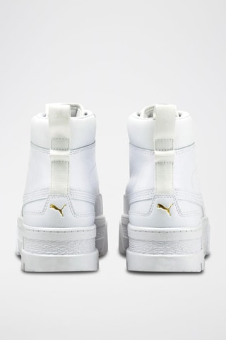 Sneakers montantes plateformes en cuir Mayze Mid - Blanc