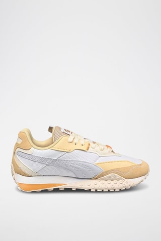 Chaussures de running BLKTOP Expeditions - Blanc et jaune clair