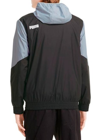 Veste de survêtement à capuche Windbreaker - Gris et noir