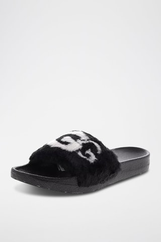 Sandales fourrées Royale Graphic Noir