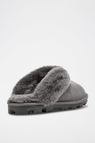 Chaussons fourrés en nubuck Coquette Anthracite