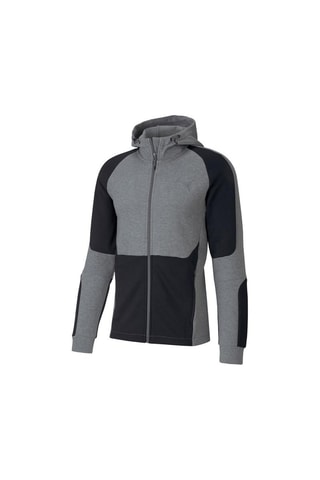 Sweat à capuche Evostripe - Gris chiné et noir