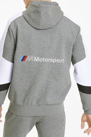 Sweat à capuche BMW M Motorsport - Gris clair chiné et blanc