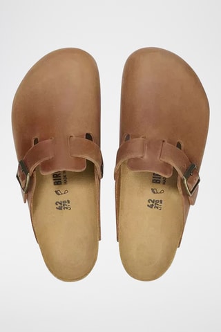 Mules en nubuck Boston - Marron