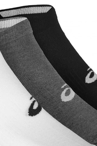 3 paires de socquettes Ped - Blanc et gris foncé