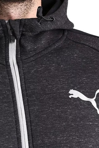 Sweat à capuche Fd Evolutripe - Noir chiné