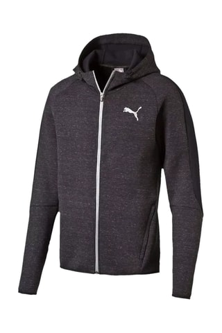 Sweat à capuche Fd Evolutripe - Noir chiné