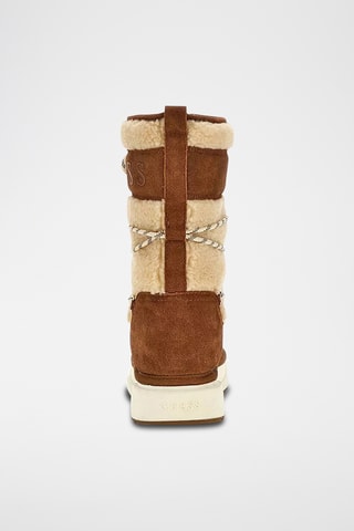 Bottines fourrées plateformes en nubuck Undela2 - Camel et marron