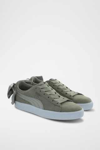 Baskets en nubuck Bow Satin - Gris foncé et kaki