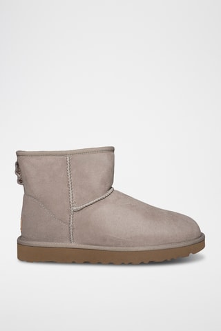 Bottines fourrées en nubuck Classic Mini II - Beige