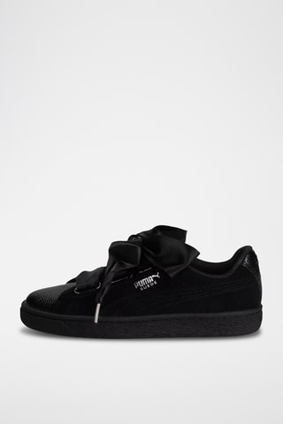 Baskets en cuir Suede Heart Bubble - Noir