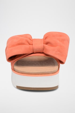 Mules en nubuck Joan - Orange et blanc