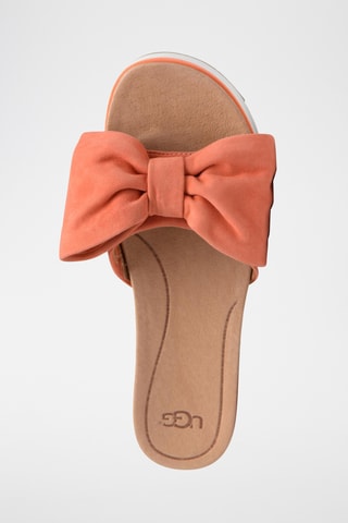 Mules en nubuck Joan - Orange et blanc