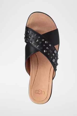 Mules en cuir Kari - Noir et beige