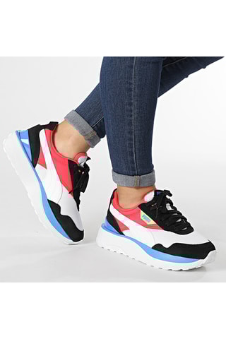 Tennis plateformes Cruise Rider Silk - Blanc et noir