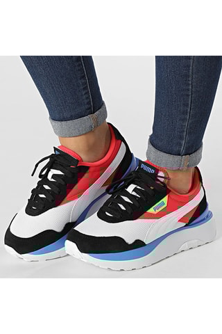 Tennis plateformes Cruise Rider Silk - Blanc et noir