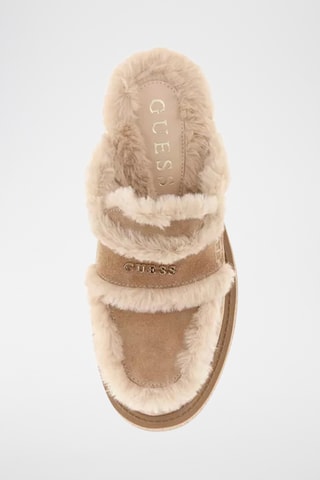 Sabots fourrés en nubuck Yaneta - Beige