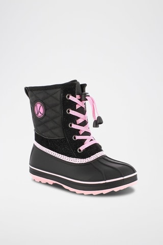 Bottes de neige Noor - Noir et rose