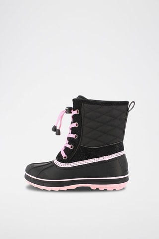 Bottes de neige Noor - Noir et rose
