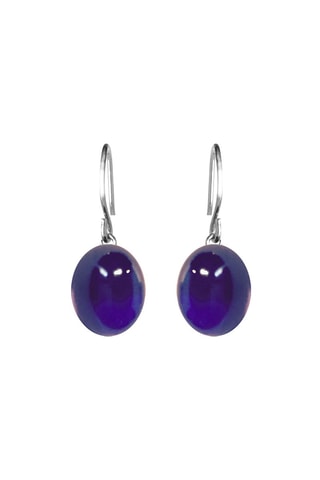 Boucles d'oreilles - Argent plaqué or rose et tanzanite
