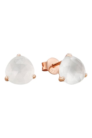 Puces - Argent plaqué or jaune et pierres de lune