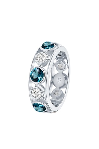 Bague - Argent, topazes et zircons