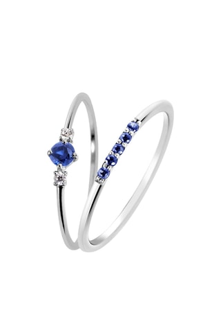 Bague Argent et saphirs