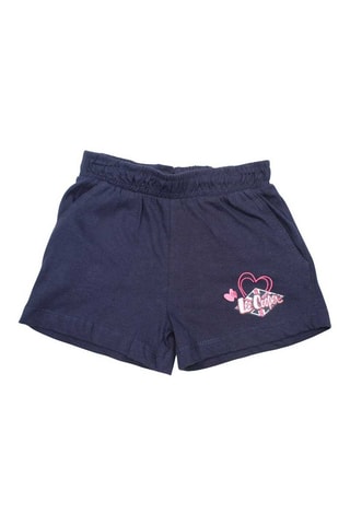 T-shirt en Short - Wit, blauw en roze