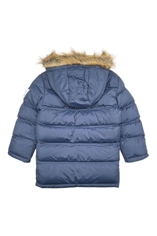 Parka met Capuchon  - Beige en blauw