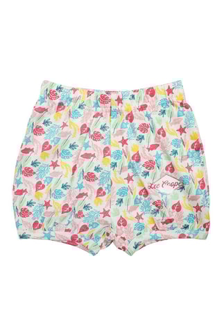 T-shirt en Short - Wit, blauw, geel, roze en groen