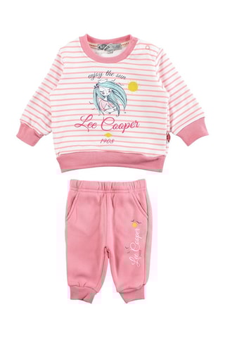 Sweater en Joggingbroek  - Wit, geel en roze
