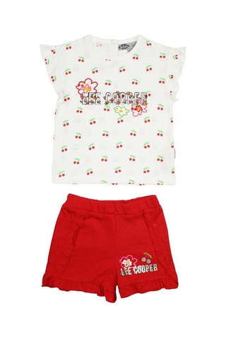T-shirt en Short - Wit, rood en groen